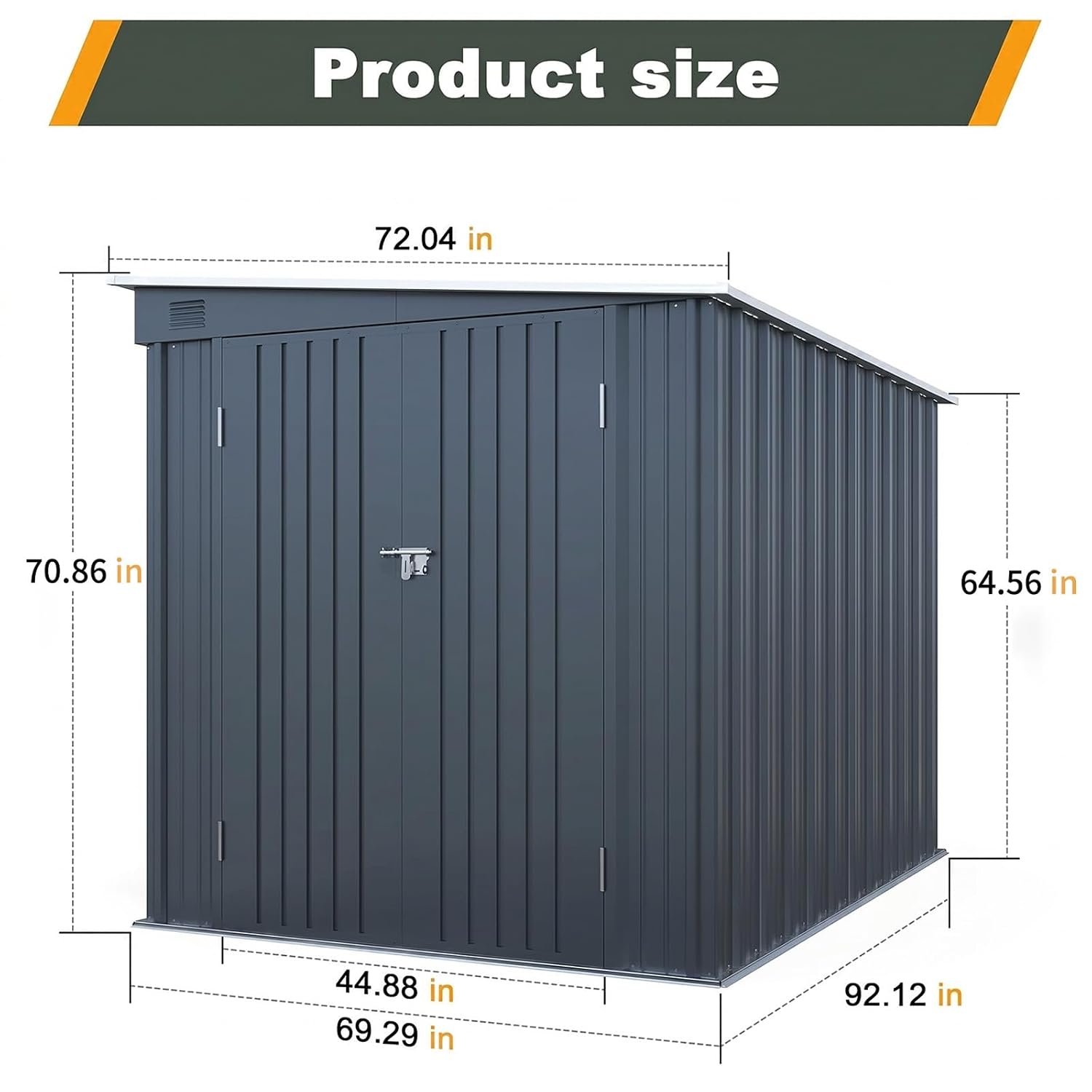 6x8 FT Metal Lean to Shed Lock - огляд і ціна Outdoor Lighting Waterproof