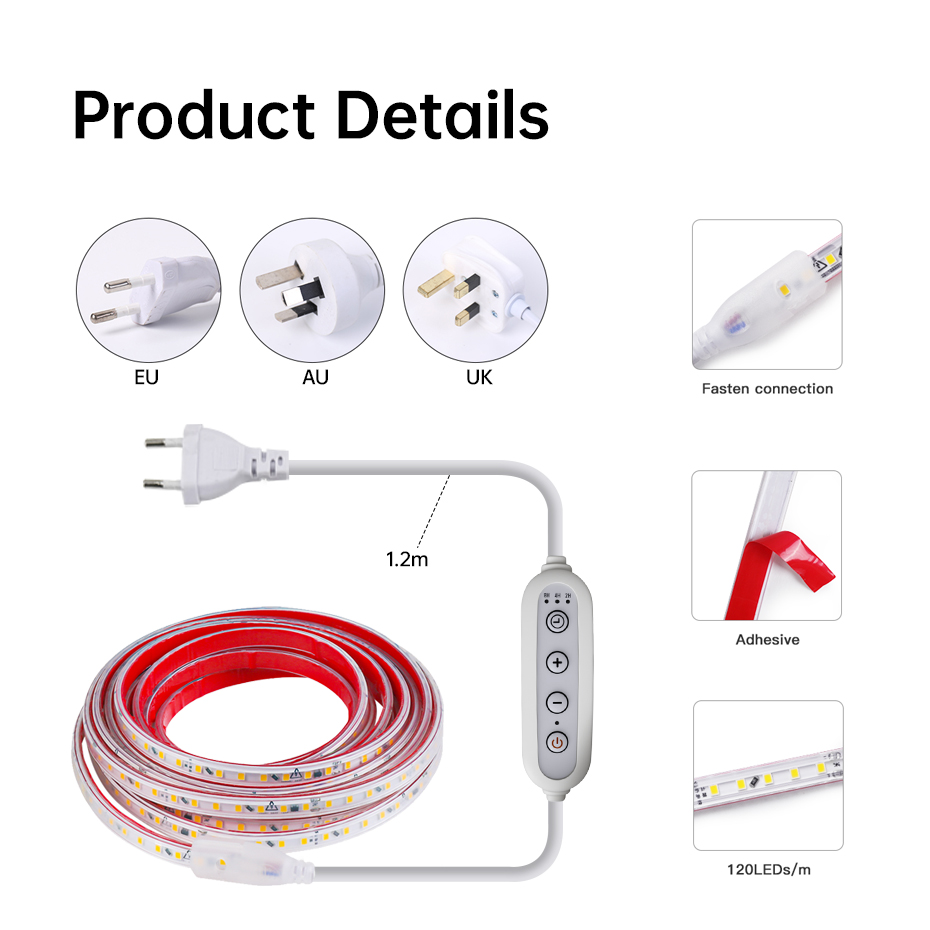 AC 220V Adhesive LED Strip Lig - огляд і ціна Outdoor Lighting Uk