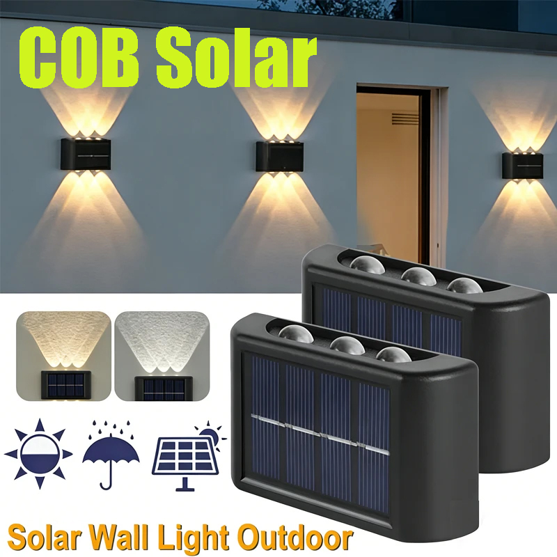 COB Solar Wall Lamp Outdoor Wa - огляд і ціна Outdoor Lighting And Landscape