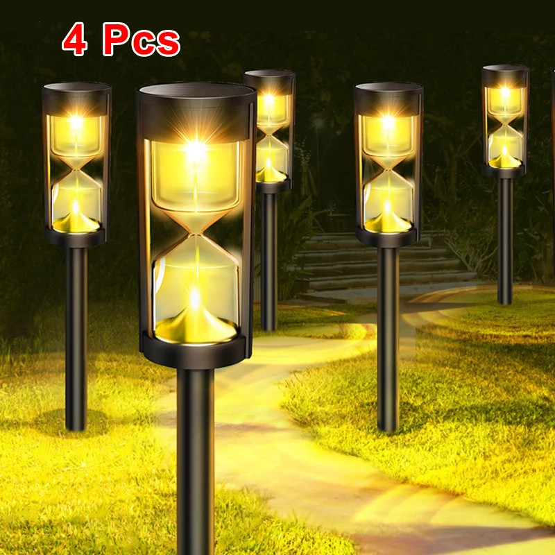 4 Pcs Solar Hourglass Lawn Lam - огляд і ціна Outdoor Lighting And Landscape
