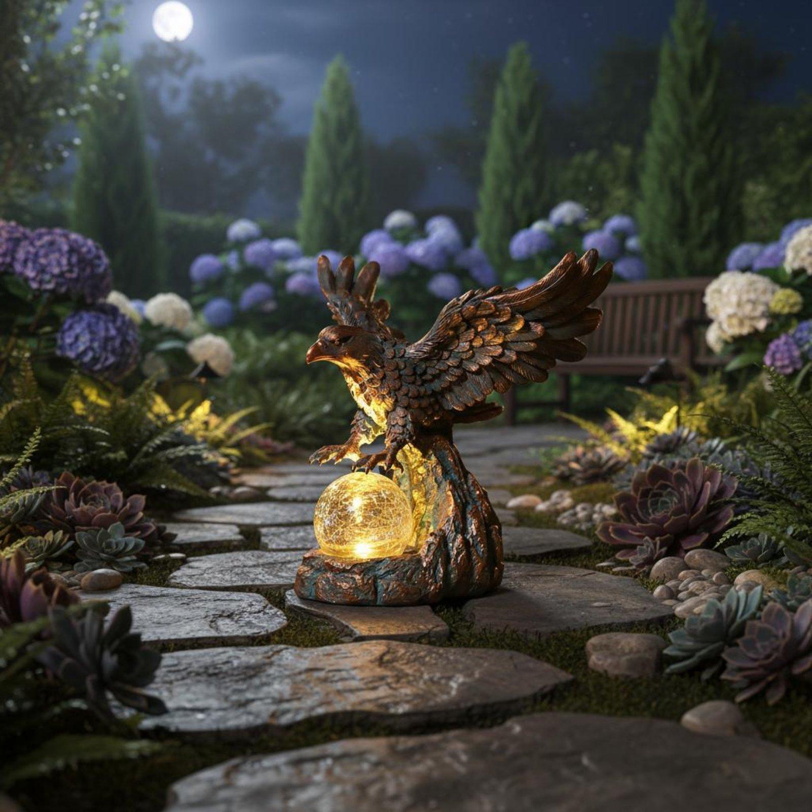 Solar Eagle Statue Light Water - огляд і ціна Outdoor Lighting Pathway