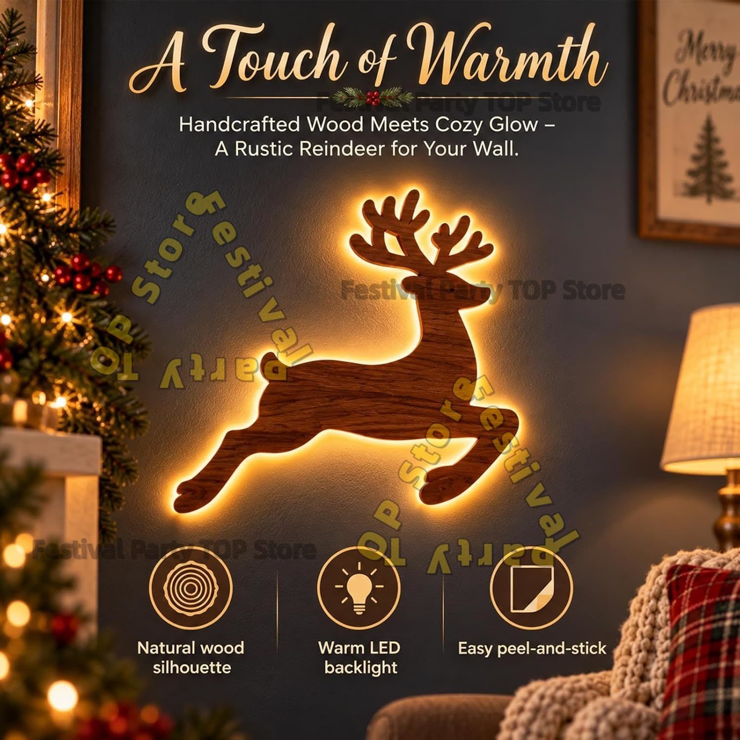 Reindeer Glow Christmas Decor  - огляд і ціна Outdoor Lighting Effects
