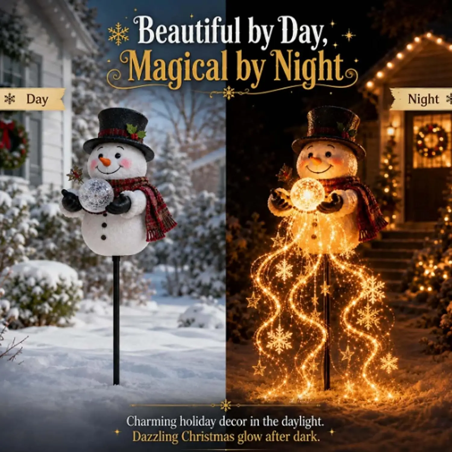 Outdoor Resin Snowman Santa LE - огляд і ціна Outdoor Lighting Pathway