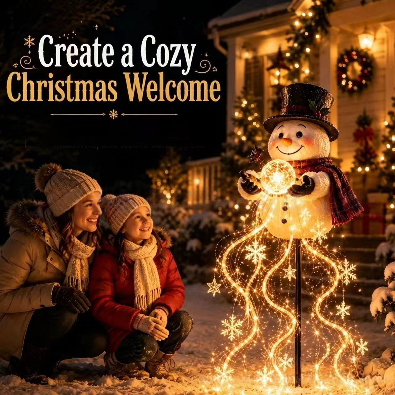 Lighted Christmas Snowman Deco - огляд і ціна Outdoor Lighting Effects