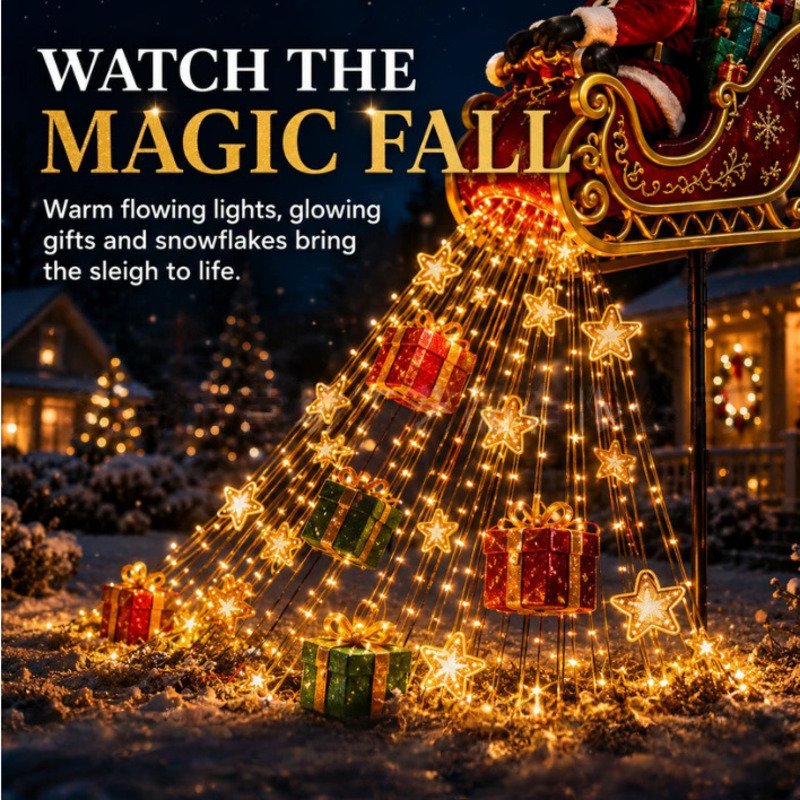 Solar LED Christmas Santa Slei - огляд і ціна Outdoor Lighting Pathway