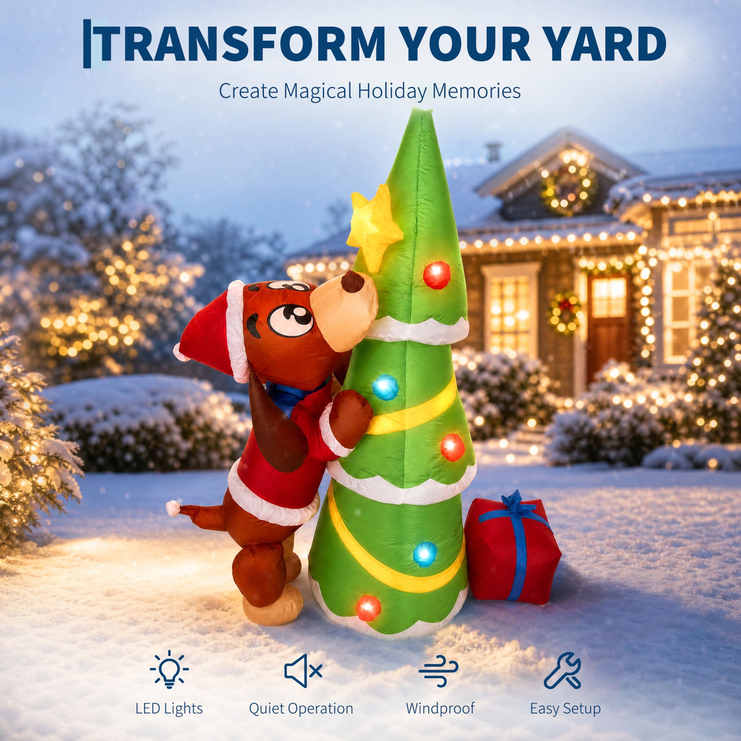 7ft 210cm Giant Inflatable Chr - огляд і ціна Outdoor Lighting Effects