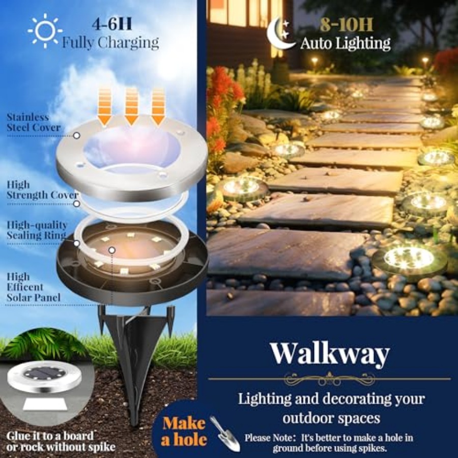 Solar Ground Lights Solar Ligh - огляд і ціна Outdoor Lighting And Landscape